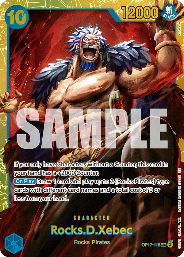 Secret Rare: Rocks.D.Xebec OP17-118