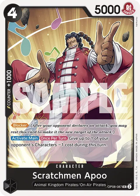 Scratchmen Apoo - OP08-087 (Pirate Foil)