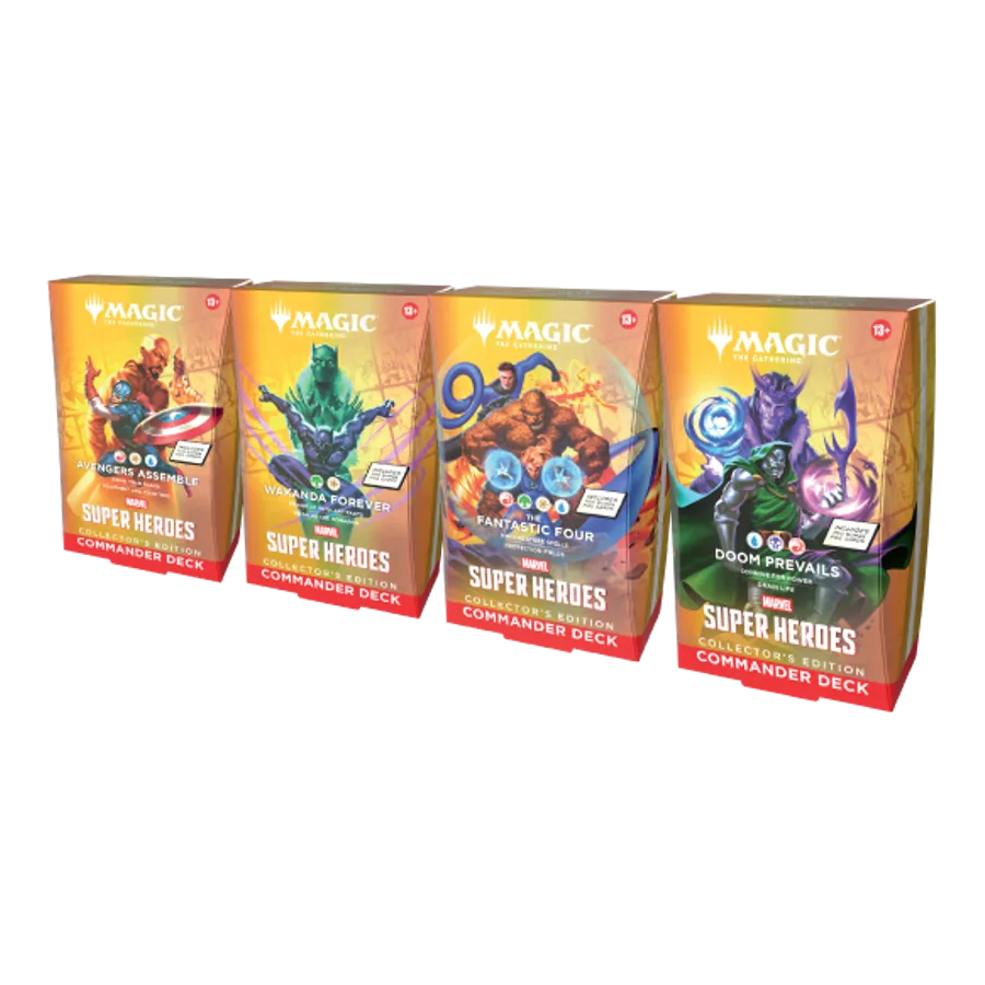 Marvel Super Heroes - Display di mazzi Commander da collezione (4 mazzi) - inglese