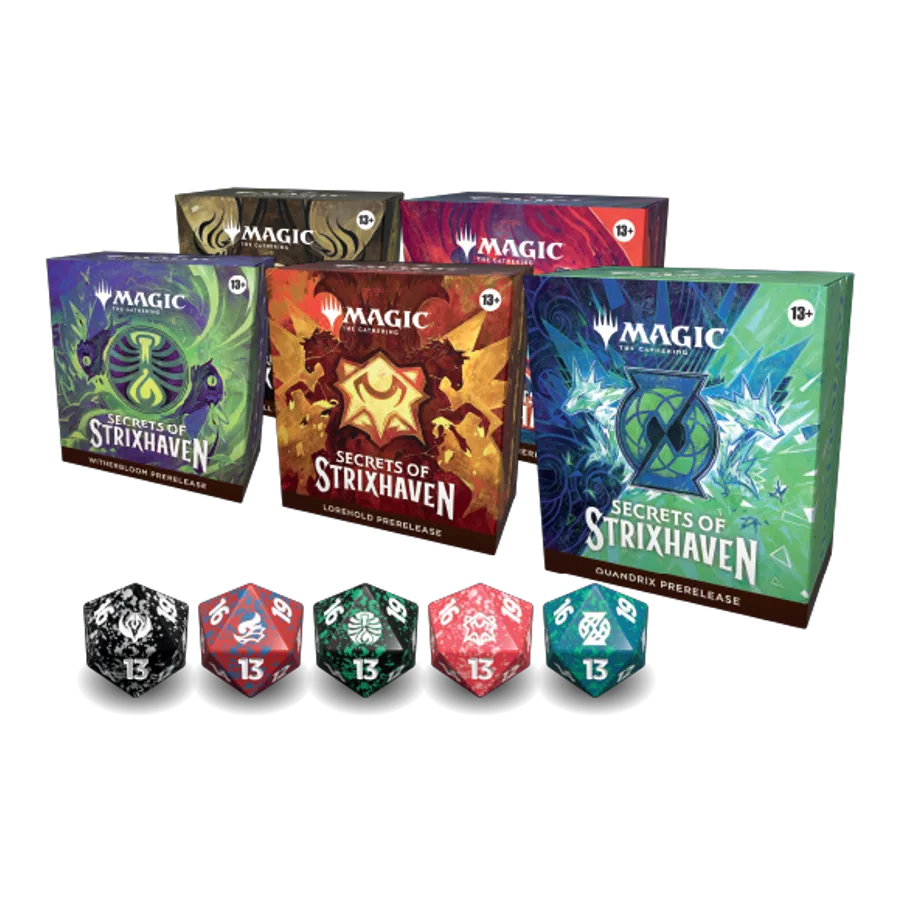 Secrets of Strixhaven - Pack di prerelease (5 Play Booster + 1 Seeded Booster + Foil Rare/Mythic + Spindown) - inglese