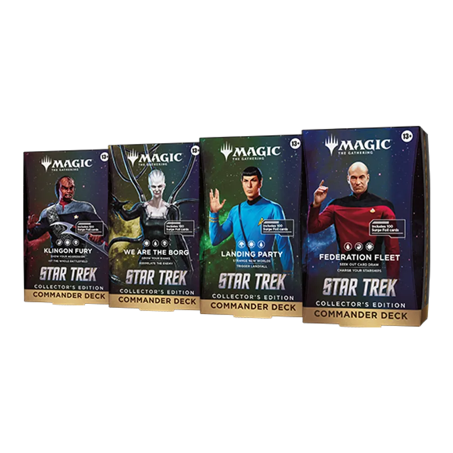 Star Trek - Display di mazzi Commander da collezione (4 mazzi) - inglese