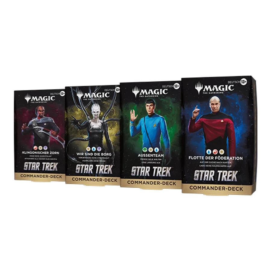Star Trek - Display di mazzi Commander (4 mazzi) - tedesco