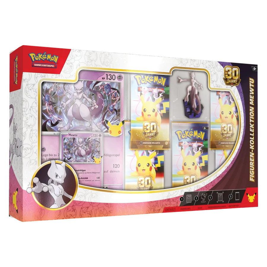 30 Jahre - Collezione con statuetta: Mewtu - tedesco (5 buste, promo + statuetta)