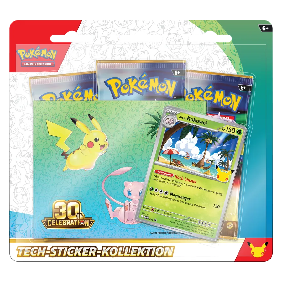30 Jahre - Collezione con adesivo tech: Alola-Kokowei - tedesco (3 buste)